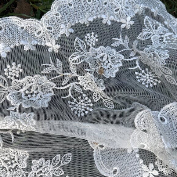 Jessica McClintock Wedding Dress 2003 Size 12 Strapless lace w/ Bolero Lace Jack - Picture 7 of 16